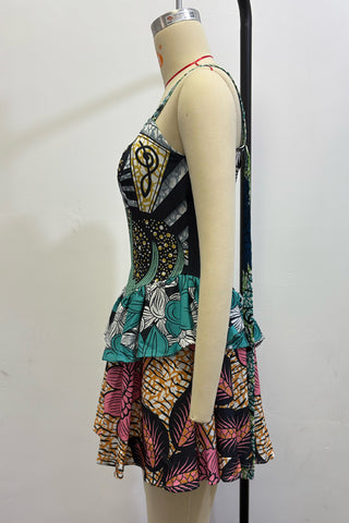 Vibrant Patterned Casual Dress