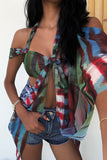 Tie-Front Off-Shoulder Blouse