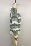 Striped Ribbed Knit Sweater