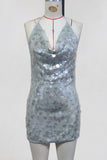 Sequin Halter Mini Dress