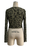 Floral Sheer Tie-Front Blouse