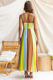 Striped Spaghetti Straps Maxi Dress