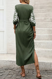 Drawstring Waist Printed Dress