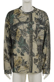 Camouflage Print Long Sleeve Top