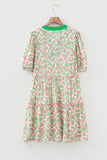 Ruffled Floral Casual Dress