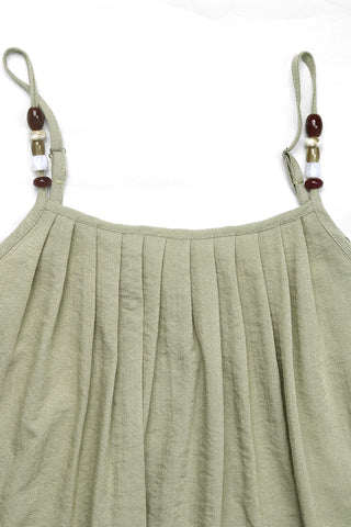 Pleated Strappy Casual Dress