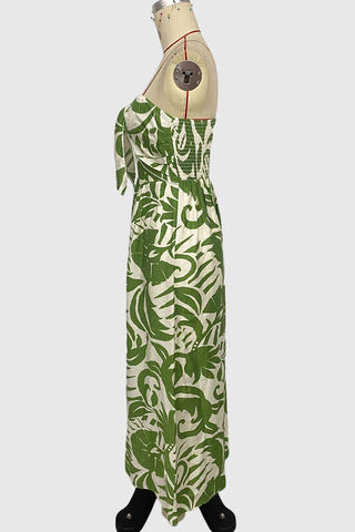 Strapless Tropical Jumpsuit