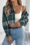 Plaid Pattern Cropped Jacket
