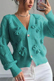 Charming Knit Cardigan with Bow Details