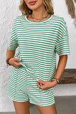 Striped Casual Short Set