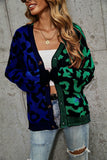 Vibrant Leopard Print Cardigan