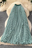 Checkered Flowing Maxi Skirt
