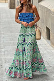 Patterned Patchwork Maxi Skirt