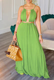 Cutout Front Casual Maxi Dress