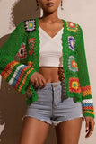 Vibrant Crochet Cardigan with Patterns