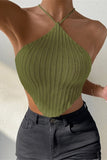 Ribbed Halter Knit Tank