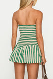 Strapless Striped Casual Dress