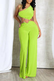 One-Shoulder Ring Detail Jumpsuit