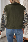 Plaid Patchwork Button Up Jacket