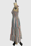 Striped Ruffle Casual Dress