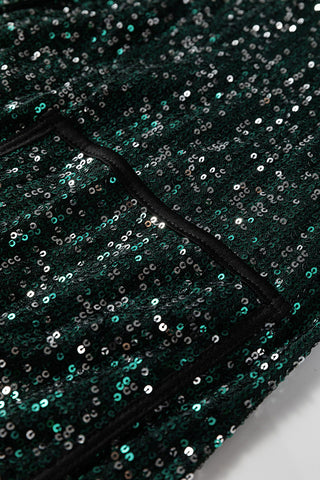 Sequin Open-Front Blazer