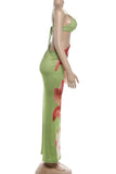 Floral Cut-Out Maxi Dress