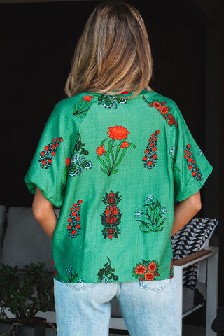 Floral Print Relaxed Fit Blouse