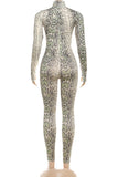 Snakeskin Patterned Jumpsuit