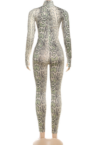 Snakeskin Patterned Jumpsuit