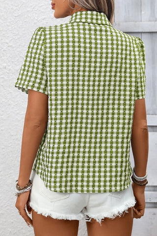 Button-Up Plaid Shirt