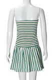Strapless Striped Casual Dress