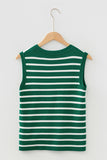 Striped Sleeveless Knit Tank