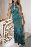 Halter Neck Maxi Dress