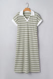 Striped Midi Casual Dress