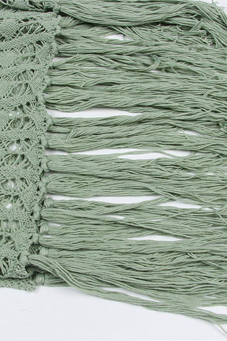Crochet Fringe Cover-Up Dress