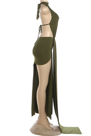 Elegant Draped Evening Gown