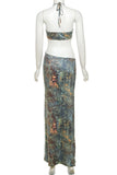 Halter Cutout Midi Dress