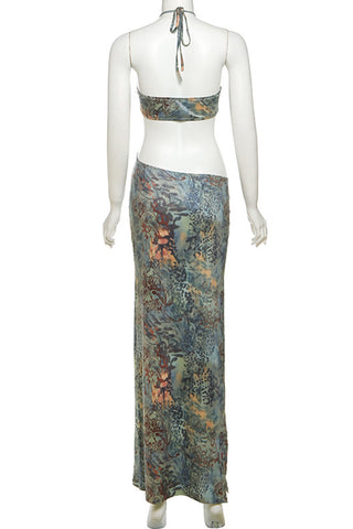 Halter Cutout Midi Dress