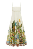 Tropical Print Maxi Dress