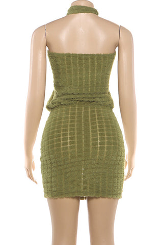 Draped Halter Casual Dress