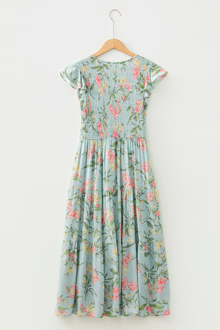 Floral Tiered Midi Dress