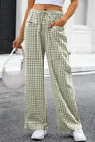 Relaxed Fit Gingham Casual Pants