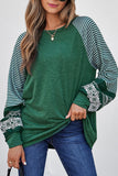 Striped Sleeve Casual Top