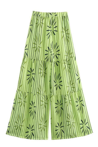 Smocked Tie-Front Top with Leaf Design