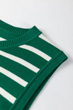 Striped Sleeveless Knit Tank