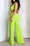 One-Shoulder Ring Detail Jumpsuit