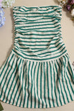 Strapless Striped Casual Dress