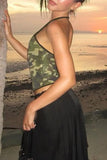 Sequin-Embellished Halter Tank
