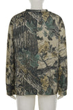 Camouflage Print Long Sleeve Top