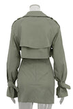 Button-Front Skirt Set with Jacket